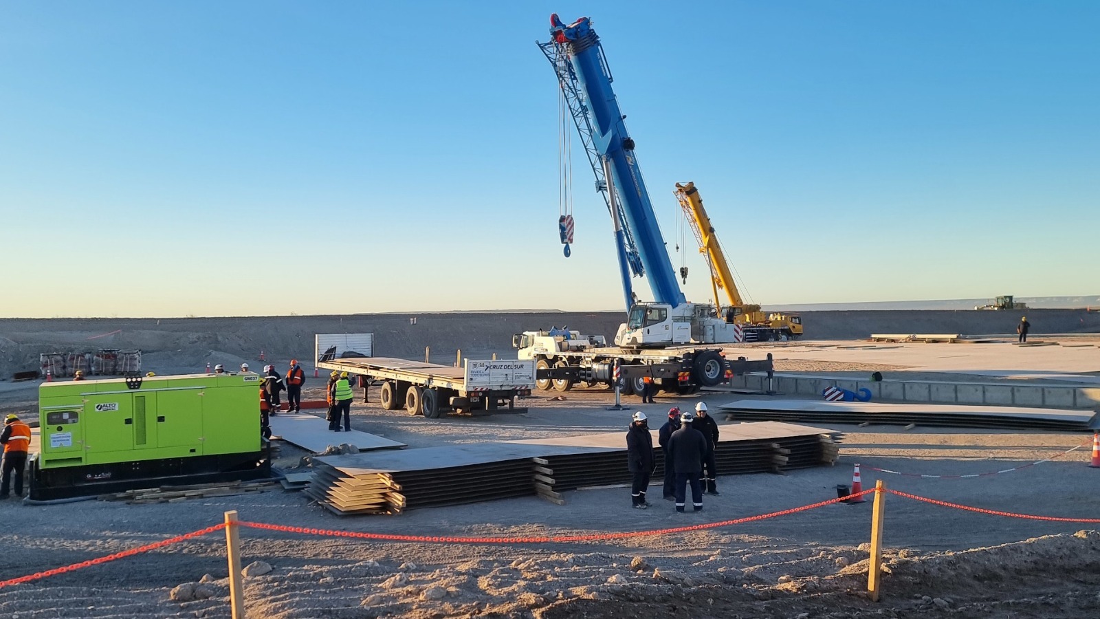 Avance de VMOS en Río Negro: se construyen las bases para tres tanques de almacenamiento